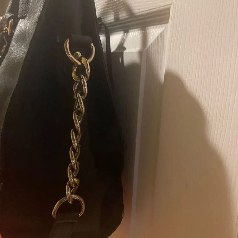 MICHAEL KORS Hamilton Saffiano Leather Black Satchel/shoulder bag.
